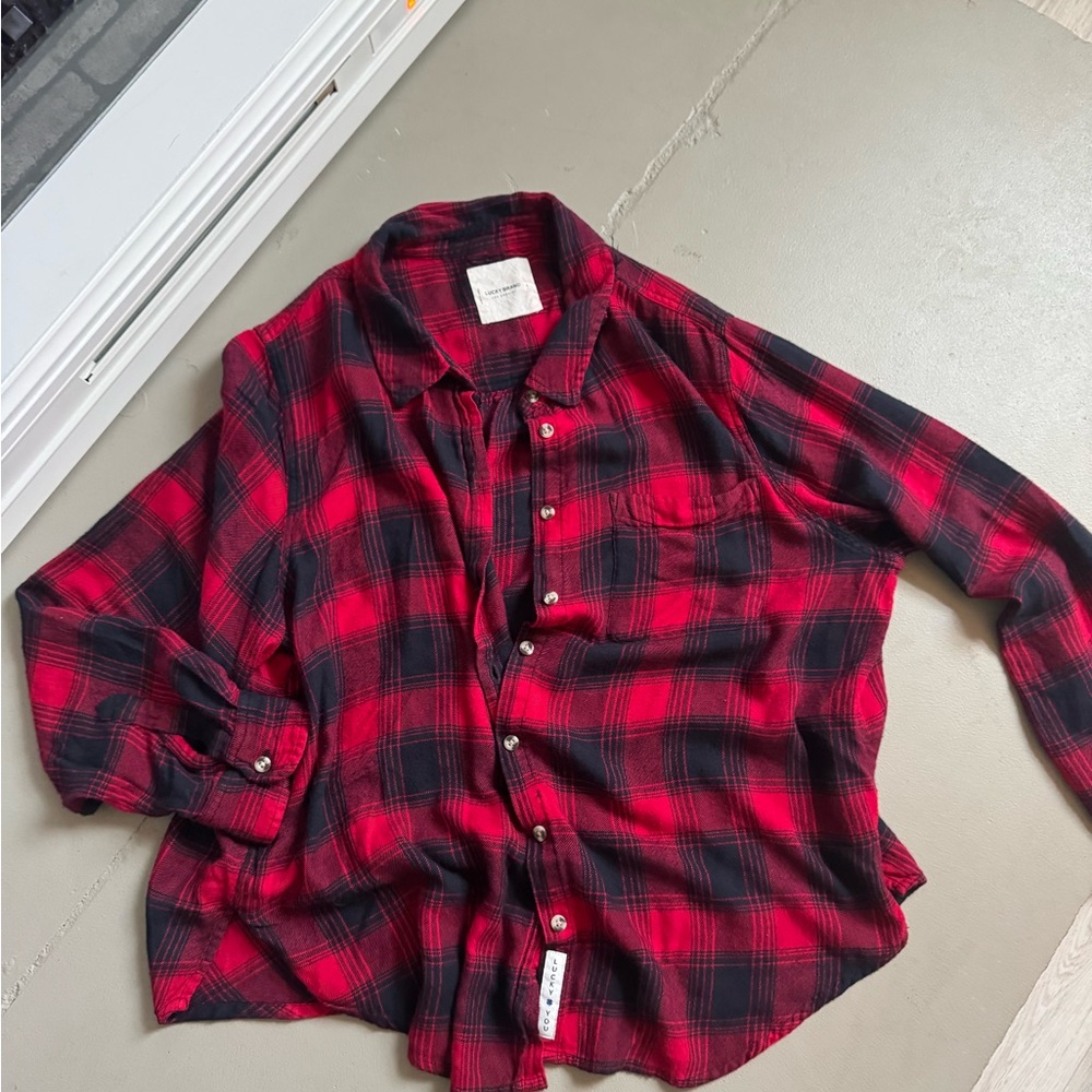 Lucky brand flannel women’s large